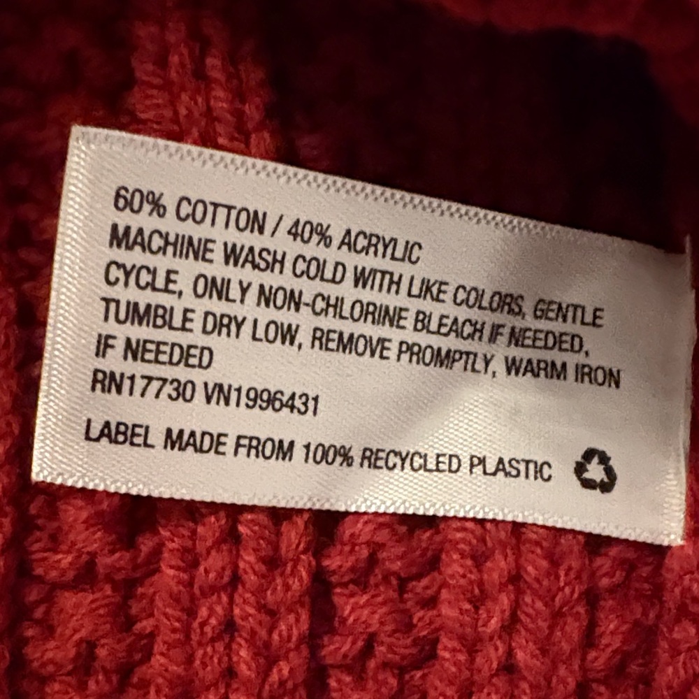Universal thread Rust colored Ribbed Knit Sweater. Large - Picture 6 of 6
